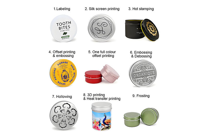 HC Aluminum Bottle Cap Top Decoration Options