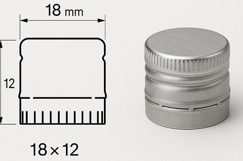 18x12mm Aluminium ROPP Cap