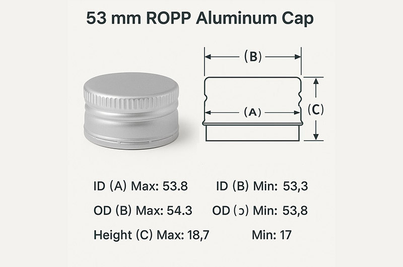53 mm ROPP Aluminum Cap
