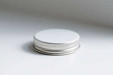 White Aluminum Screw Top Cap