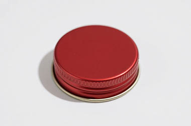 Red Aluminum Screw Top Cap