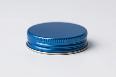 Blue Aluminum Screw Top Cap