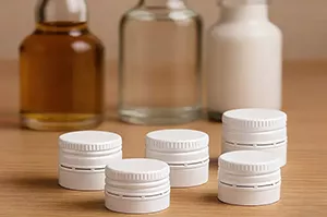 White 18mm ROPP Aluminum Caps