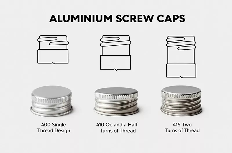 Aluminium Screw Caps Common GPl SPl Neck Finishes